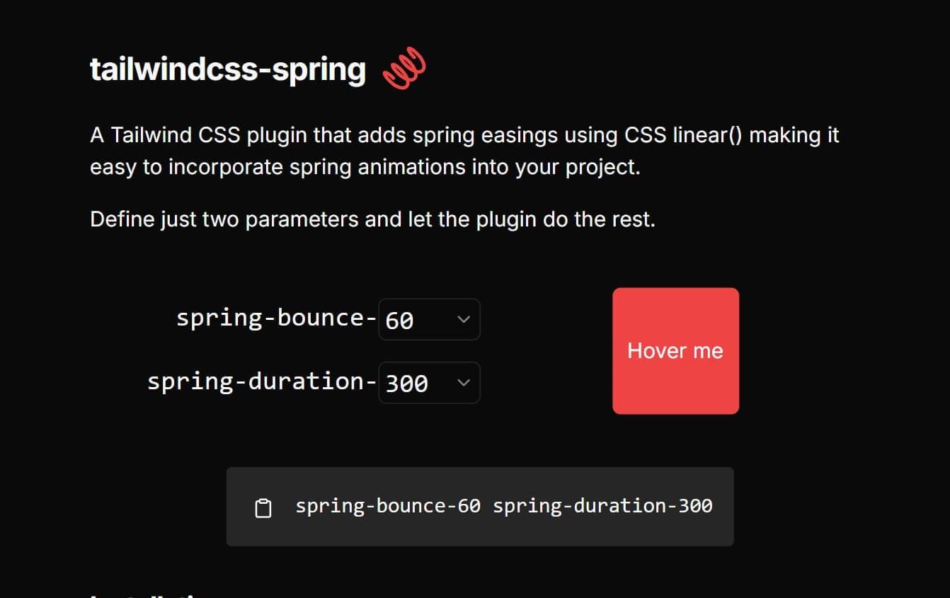 Image of the tailwindcss-spring application