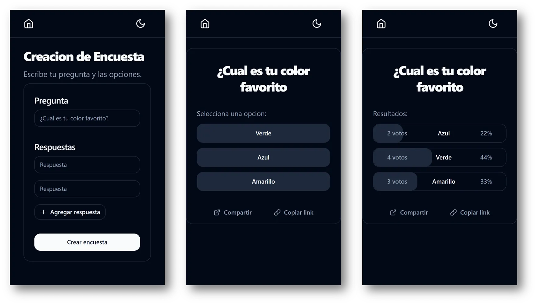 Encuestas App Screenshots